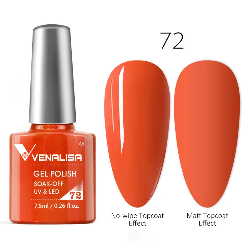 Venalisa Neon Nail Gel Polish Super Gorgeous Summer Color Nail Manicure 7.5ml Semi Permanent Soak off UV LED Nail Gel Varnish