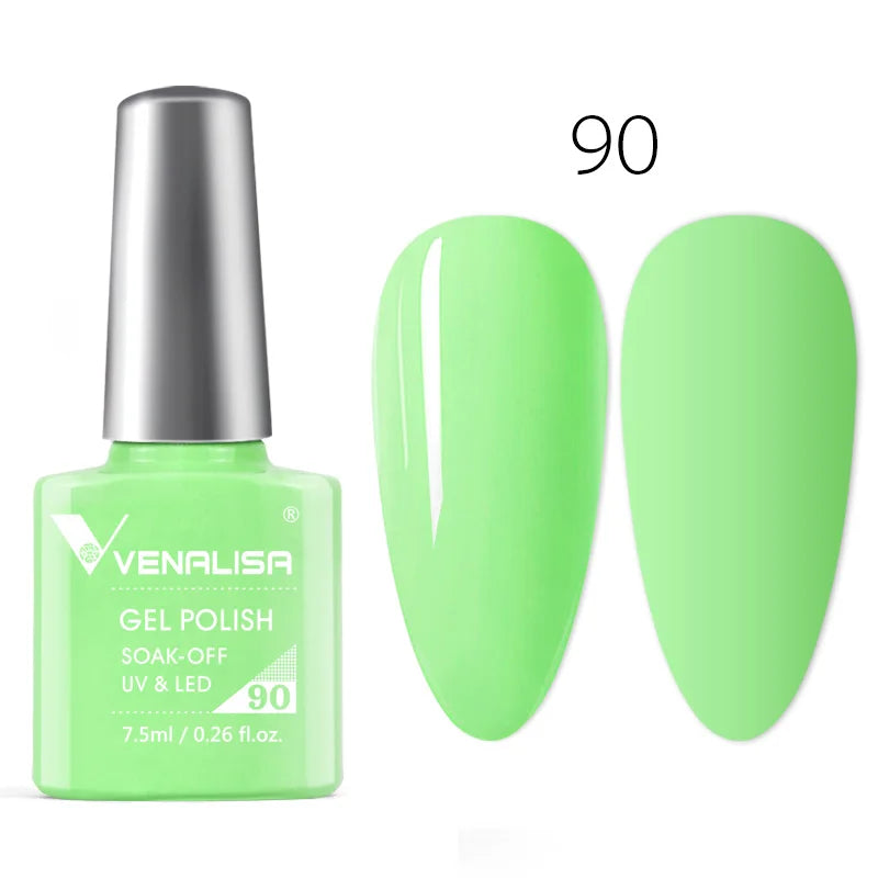 Venalisa Neon Nail Gel Polish Super Gorgeous Summer Color Nail Manicure 7.5ml Semi Permanent Soak off UV LED Nail Gel Varnish