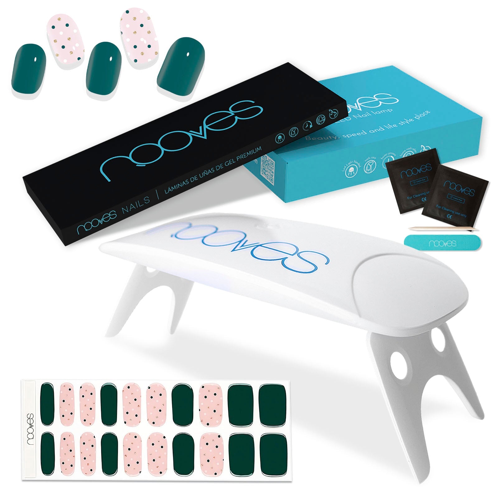 Pack Diseños de uñas de gel Premium + Lámpara uñas UV/LED PORTÁTIL 8w