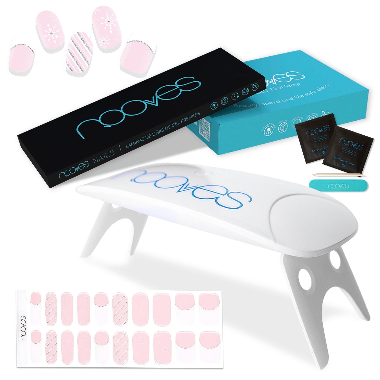 Pack Diseños de uñas de gel Premium + Lámpara uñas UV/LED PORTÁTIL 8w
