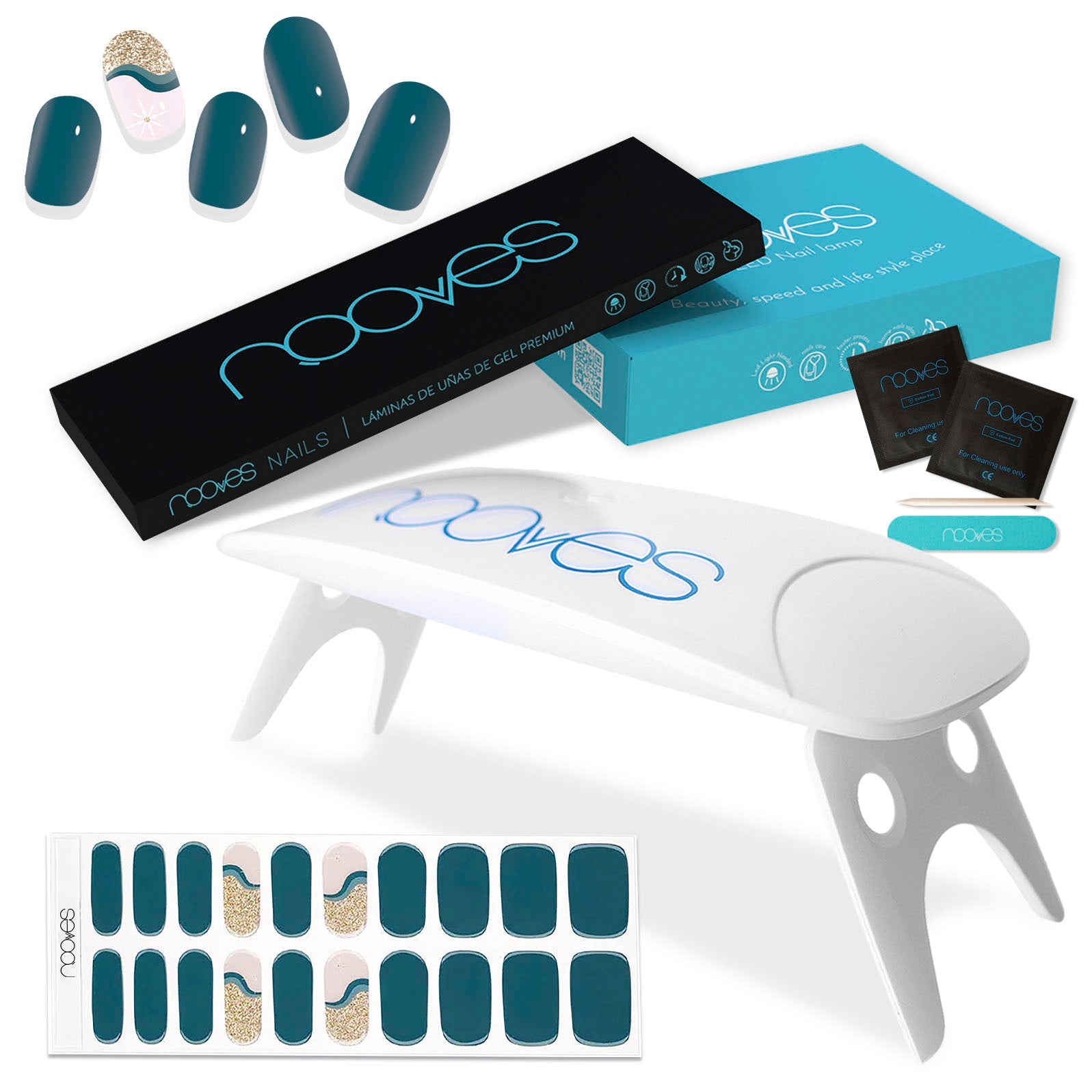 Pack Diseños de uñas de gel Premium + Lámpara uñas UV/LED PORTÁTIL 8w
