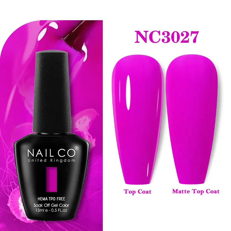 NAILCO 131Colors TPO FREE HEMA Vernis Semi Permanent UV Varnish Gel Nail Polish Nails Art Gel Manicure TOP BASE Varnish Hybrid