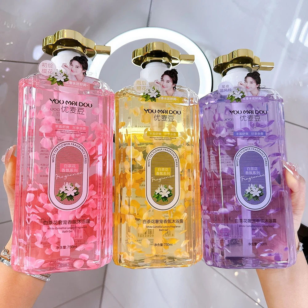 White Camellia Luxury Pet Fragrance Shower Gel Moisturizing Tender Smooth Body Wash Body Care Oil Control Refreshing Skincare