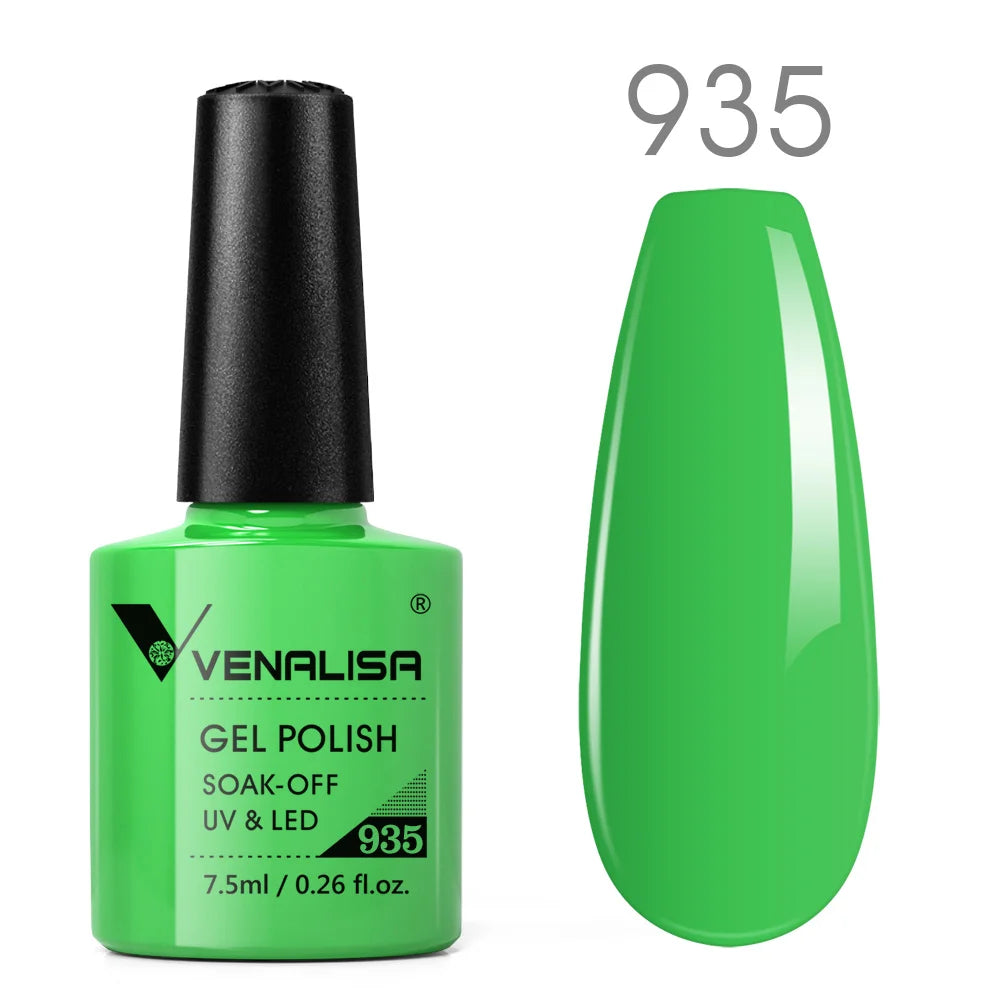 Venalisa Neon Nail Gel Polish Super Gorgeous Summer Color Nail Manicure 7.5ml Semi Permanent Soak off UV LED Nail Gel Varnish