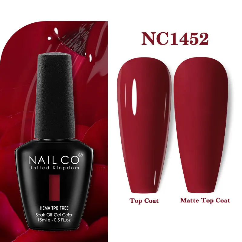 NAILCO 131Colors TPO FREE HEMA Vernis Semi Permanent UV Varnish Gel Nail Polish Nails Art Gel Manicure TOP BASE Varnish Hybrid