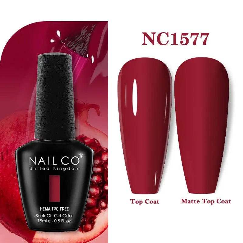 NAILCO 131Colors TPO FREE HEMA Vernis Semi Permanent UV Varnish Gel Nail Polish Nails Art Gel Manicure TOP BASE Varnish Hybrid