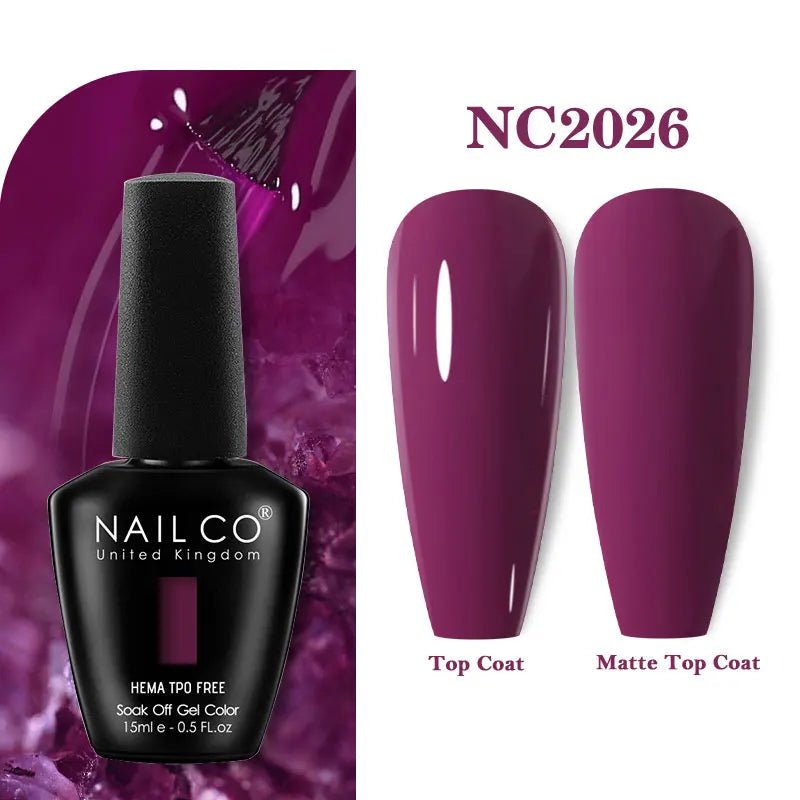 NAILCO 131Colors TPO FREE HEMA Vernis Semi Permanent UV Varnish Gel Nail Polish Nails Art Gel Manicure TOP BASE Varnish Hybrid