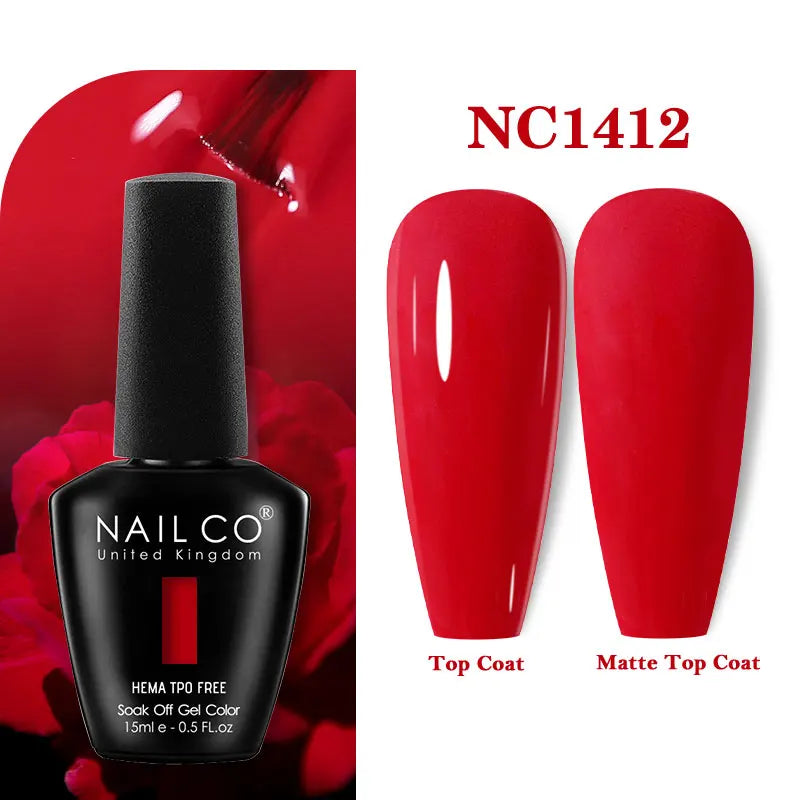 NAILCO 131Colors TPO FREE HEMA Vernis Semi Permanent UV Varnish Gel Nail Polish Nails Art Gel Manicure TOP BASE Varnish Hybrid