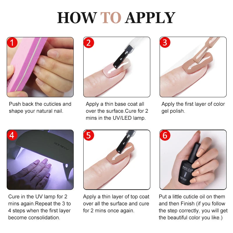 NAILCO 131Colors TPO FREE HEMA Vernis Semi Permanent UV Varnish Gel Nail Polish Nails Art Gel Manicure TOP BASE Varnish Hybrid