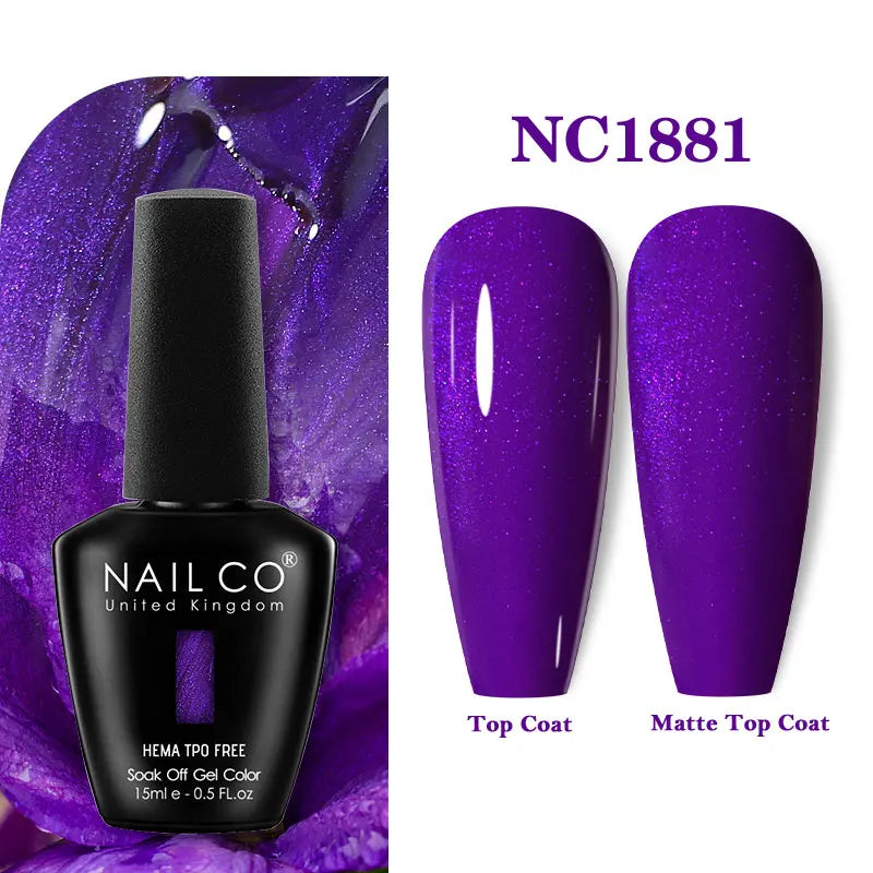 NAILCO 131Colors TPO FREE HEMA Vernis Semi Permanent UV Varnish Gel Nail Polish Nails Art Gel Manicure TOP BASE Varnish Hybrid