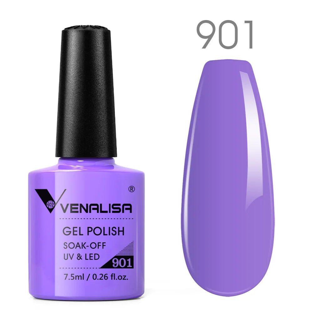 Venalisa Neon Nail Gel Polish Super Gorgeous Summer Color Nail Manicure 7.5ml Semi Permanent Soak off UV LED Nail Gel Varnish