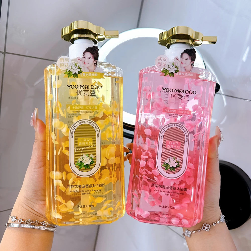 White Camellia Luxury Pet Fragrance Shower Gel Moisturizing Tender Smooth Body Wash Body Care Oil Control Refreshing Skincare
