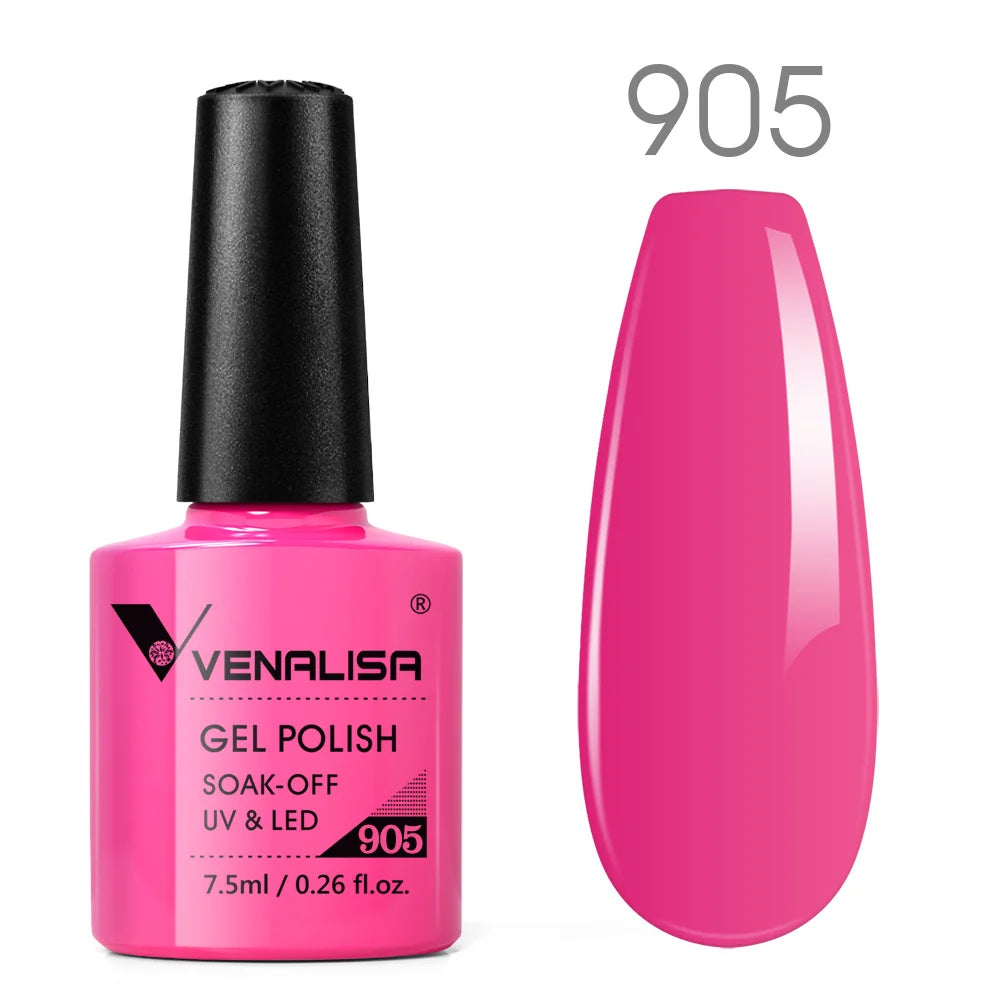 Venalisa Neon Nail Gel Polish Super Gorgeous Summer Color Nail Manicure 7.5ml Semi Permanent Soak off UV LED Nail Gel Varnish