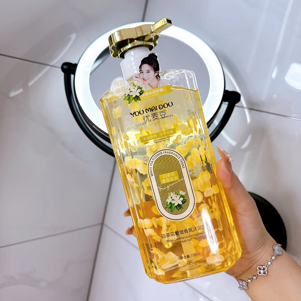 White Camellia Luxury Pet Fragrance Shower Gel Moisturizing Tender Smooth Body Wash Body Care Oil Control Refreshing Skincare