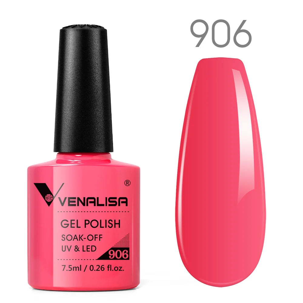 Venalisa Neon Nail Gel Polish Super Gorgeous Summer Color Nail Manicure 7.5ml Semi Permanent Soak off UV LED Nail Gel Varnish