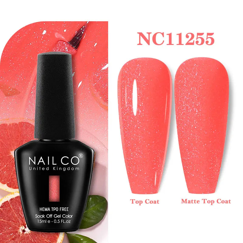 NAILCO 131Colors TPO FREE HEMA Vernis Semi Permanent UV Varnish Gel Nail Polish Nails Art Gel Manicure TOP BASE Varnish Hybrid