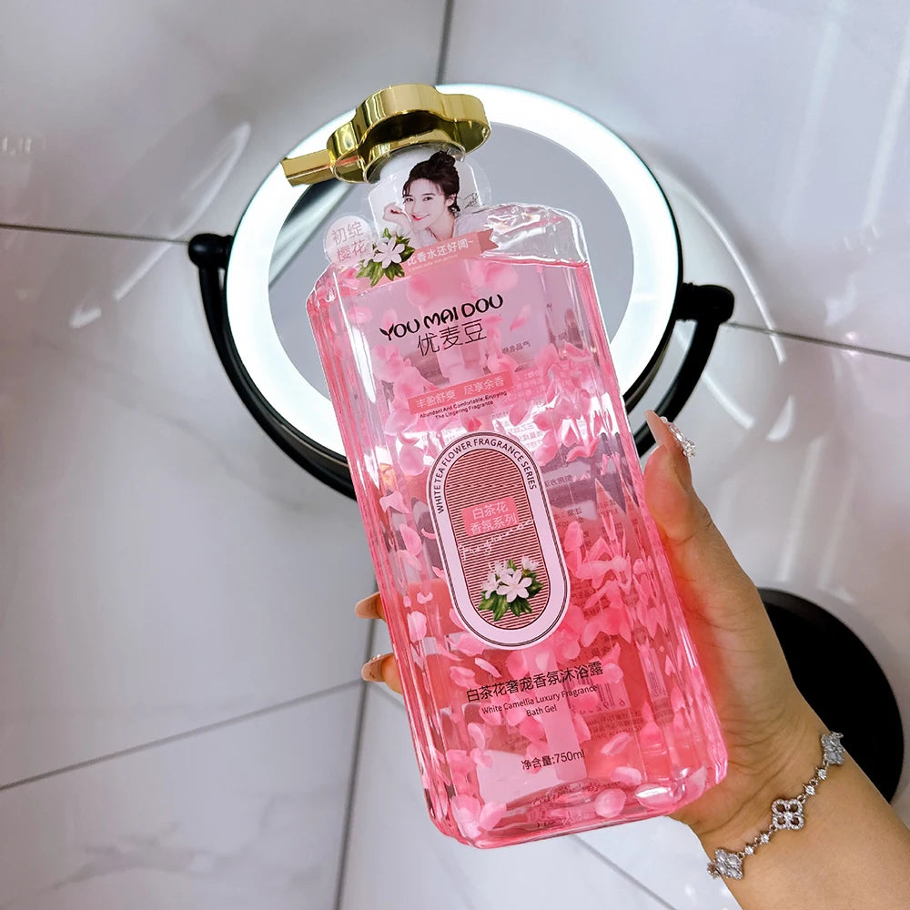 White Camellia Luxury Pet Fragrance Shower Gel Moisturizing Tender Smooth Body Wash Body Care Oil Control Refreshing Skincare