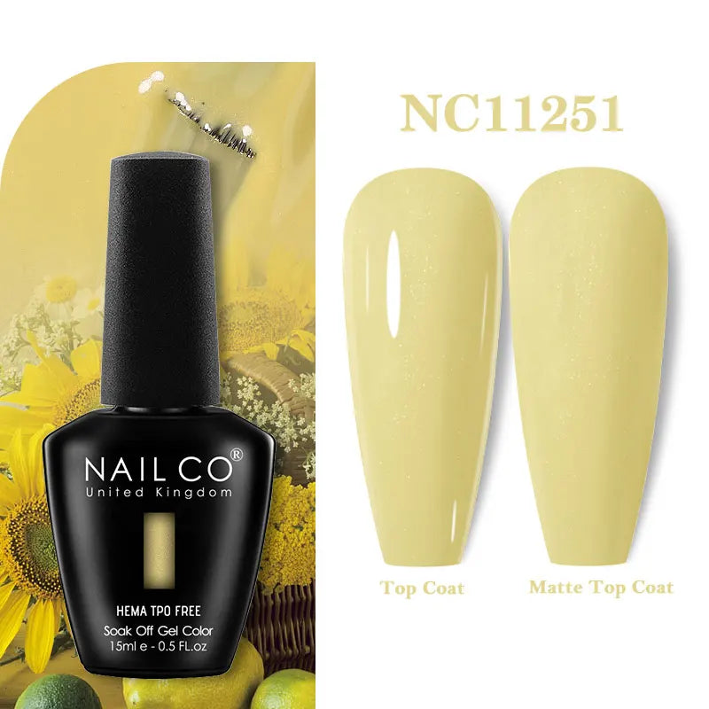NAILCO 131Colors TPO FREE HEMA Vernis Semi Permanent UV Varnish Gel Nail Polish Nails Art Gel Manicure TOP BASE Varnish Hybrid