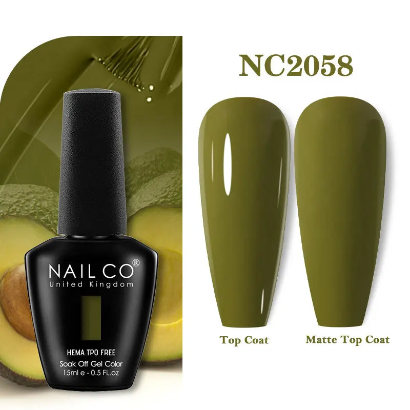 NAILCO 131Colors TPO FREE HEMA Vernis Semi Permanent UV Varnish Gel Nail Polish Nails Art Gel Manicure TOP BASE Varnish Hybrid
