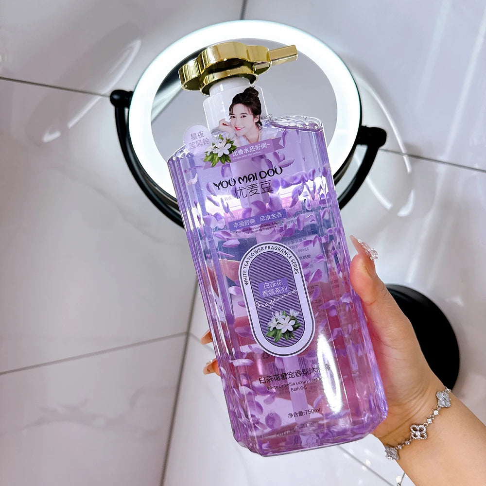 White Camellia Luxury Pet Fragrance Shower Gel Moisturizing Tender Smooth Body Wash Body Care Oil Control Refreshing Skincare