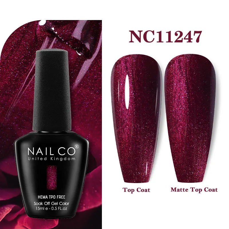 NAILCO 131Colors TPO FREE HEMA Vernis Semi Permanent UV Varnish Gel Nail Polish Nails Art Gel Manicure TOP BASE Varnish Hybrid