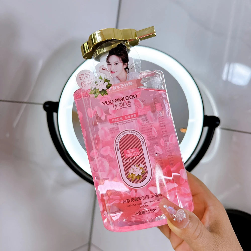 White Camellia Luxury Pet Fragrance Shower Gel Moisturizing Tender Smooth Body Wash Body Care Oil Control Refreshing Skincare