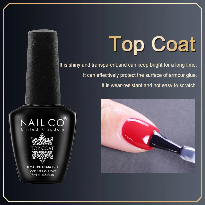 NAILCO 131Colors TPO FREE HEMA Vernis Semi Permanent UV Varnish Gel Nail Polish Nails Art Gel Manicure TOP BASE Varnish Hybrid