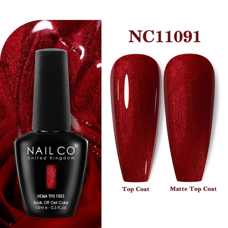 NAILCO 131Colors TPO FREE HEMA Vernis Semi Permanent UV Varnish Gel Nail Polish Nails Art Gel Manicure TOP BASE Varnish Hybrid
