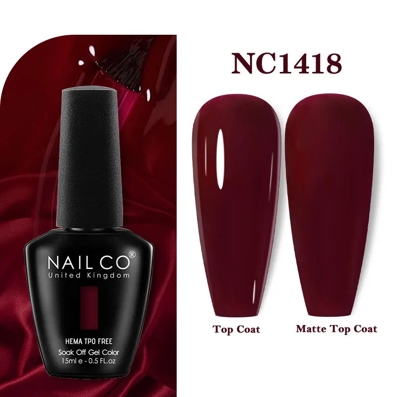 NAILCO 131Colors TPO FREE HEMA Vernis Semi Permanent UV Varnish Gel Nail Polish Nails Art Gel Manicure TOP BASE Varnish Hybrid