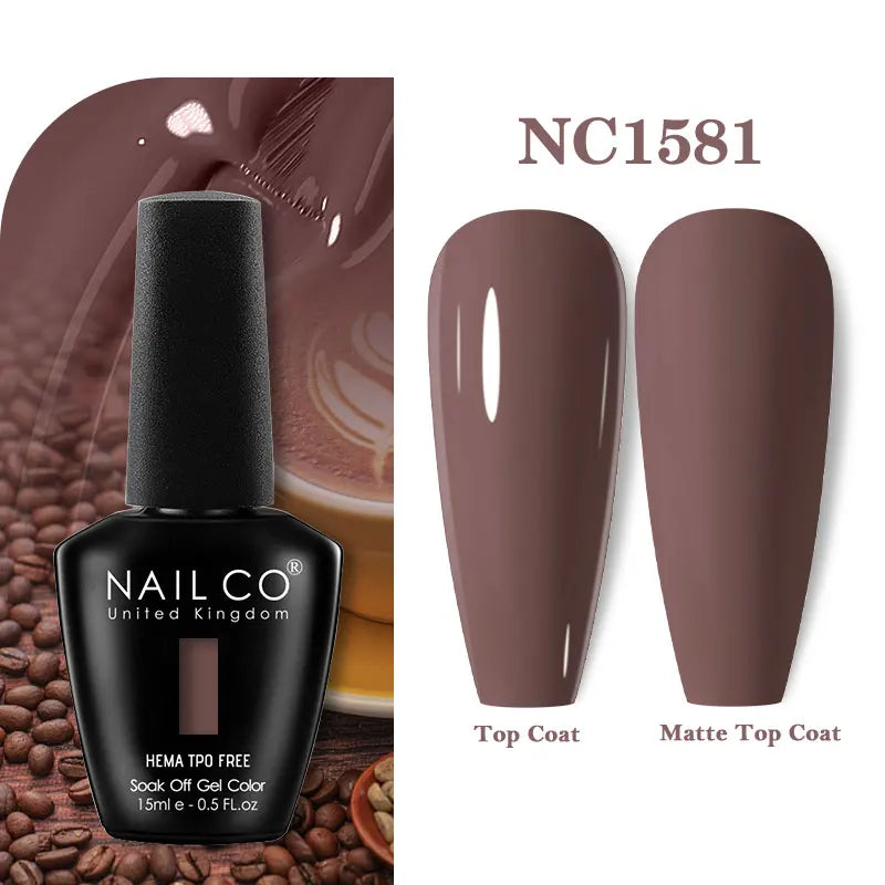NAILCO 131Colors TPO FREE HEMA Vernis Semi Permanent UV Varnish Gel Nail Polish Nails Art Gel Manicure TOP BASE Varnish Hybrid